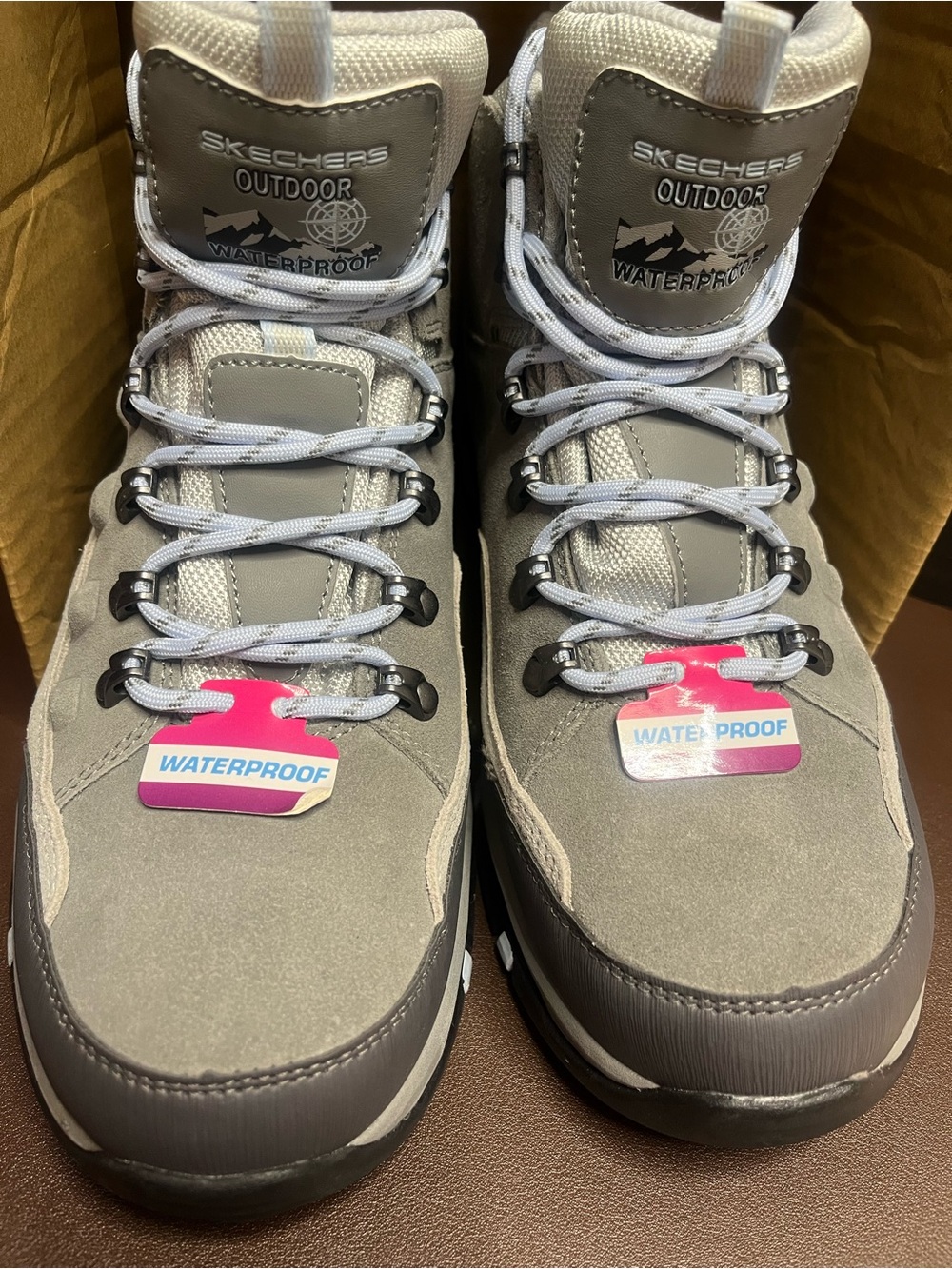 Skechers Women’s Grey Waterproof Outdoor Hiking Boots